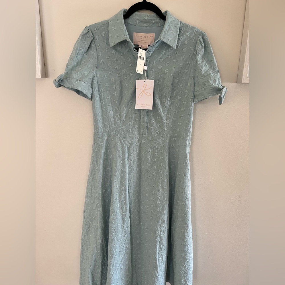 Gal Meets Glam for Anthropologie Judith Eyelet Midi dress